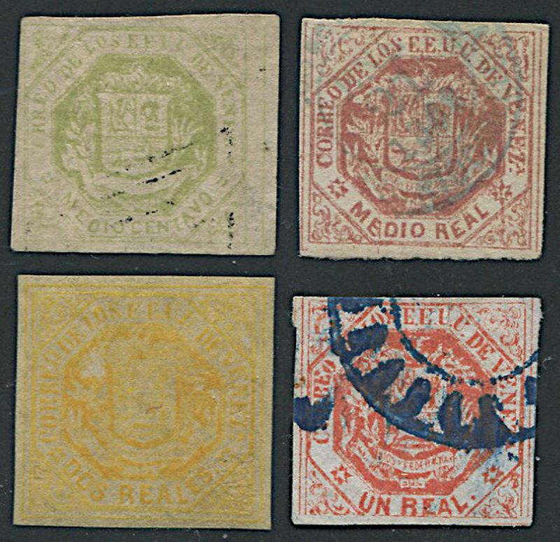 1865/70, Venezuela, 1/2 centavo yellow-green  - Asta Filatelia - Cambi Casa d'Aste