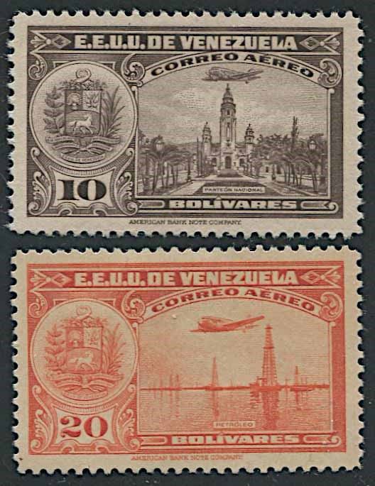 1938, Venezuela, Air Post, set of eighteen