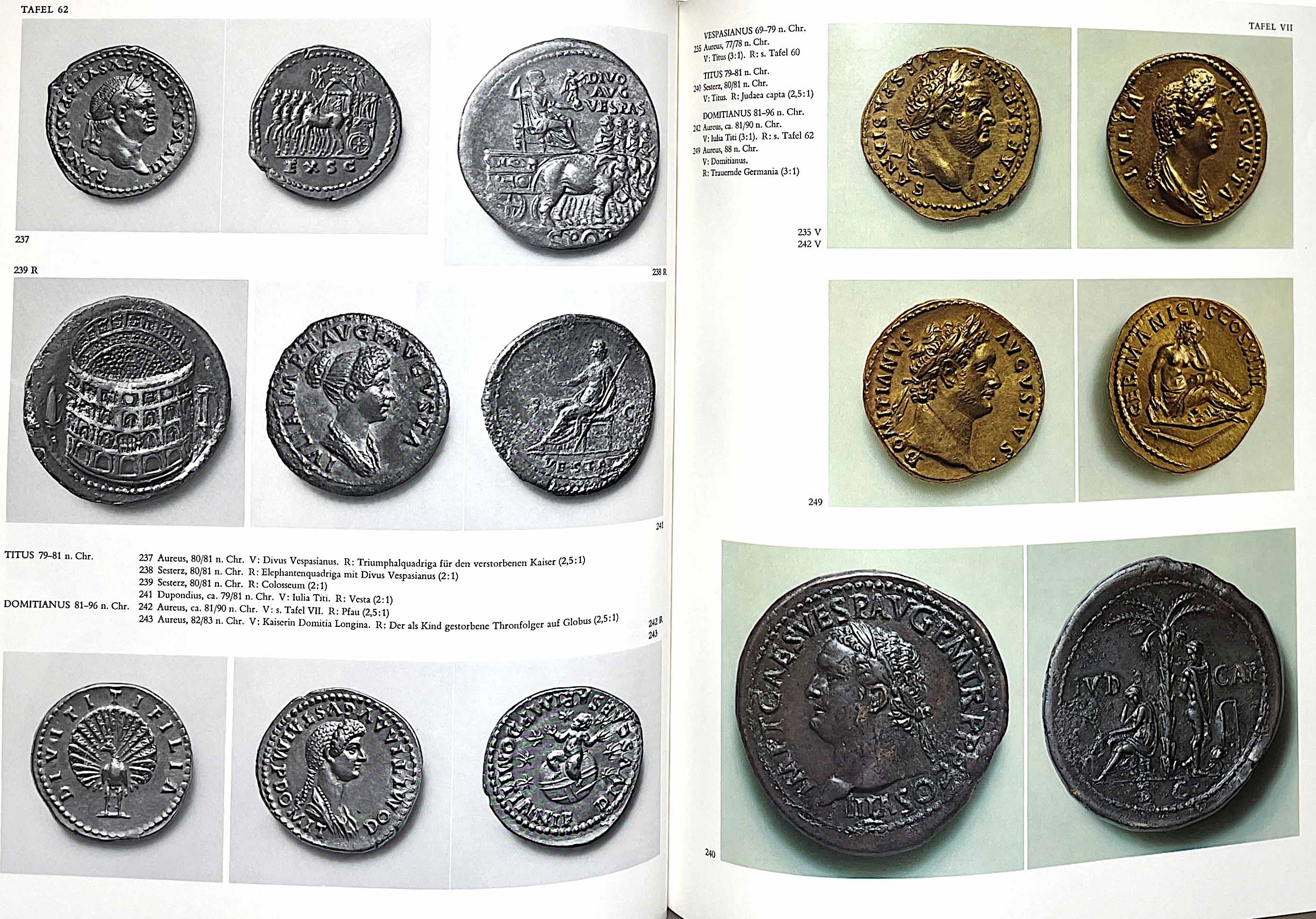 Cento e moneta romana: lotto di cinque volumi di numismatica (1973-1963/1922)