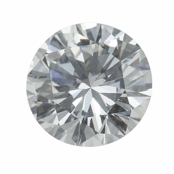 Diamante taglio brillante di ct 1.72, colore E, caratteristiche interne VVS1, fluorescenza UV nulla