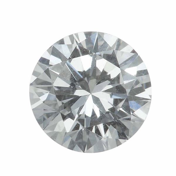 Diamante taglio brillante di ct 0.96, colore D, caratteristiche interne VVS2, fluorescenza UV nulla