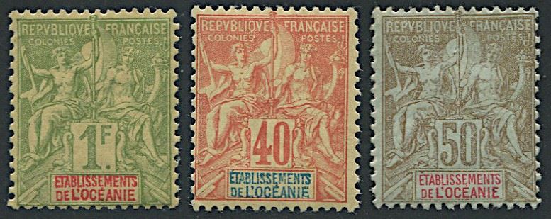 1892/07, Oceania (Polynesia), two set  - Asta Storia Postale e Filatelia - Cambi Casa d'Aste