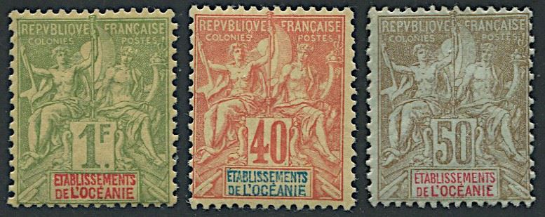 1892/07, Oceania (Polynesia), two set  - Auction Postal History and Philately - Cambi Casa d'Aste