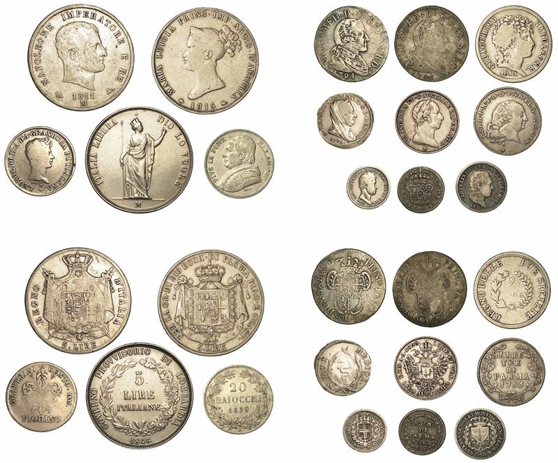 ZECCHE ITALIANE. Lotto di quattordici monete.  - Asta Numismatica - I - Cambi Casa d'Aste