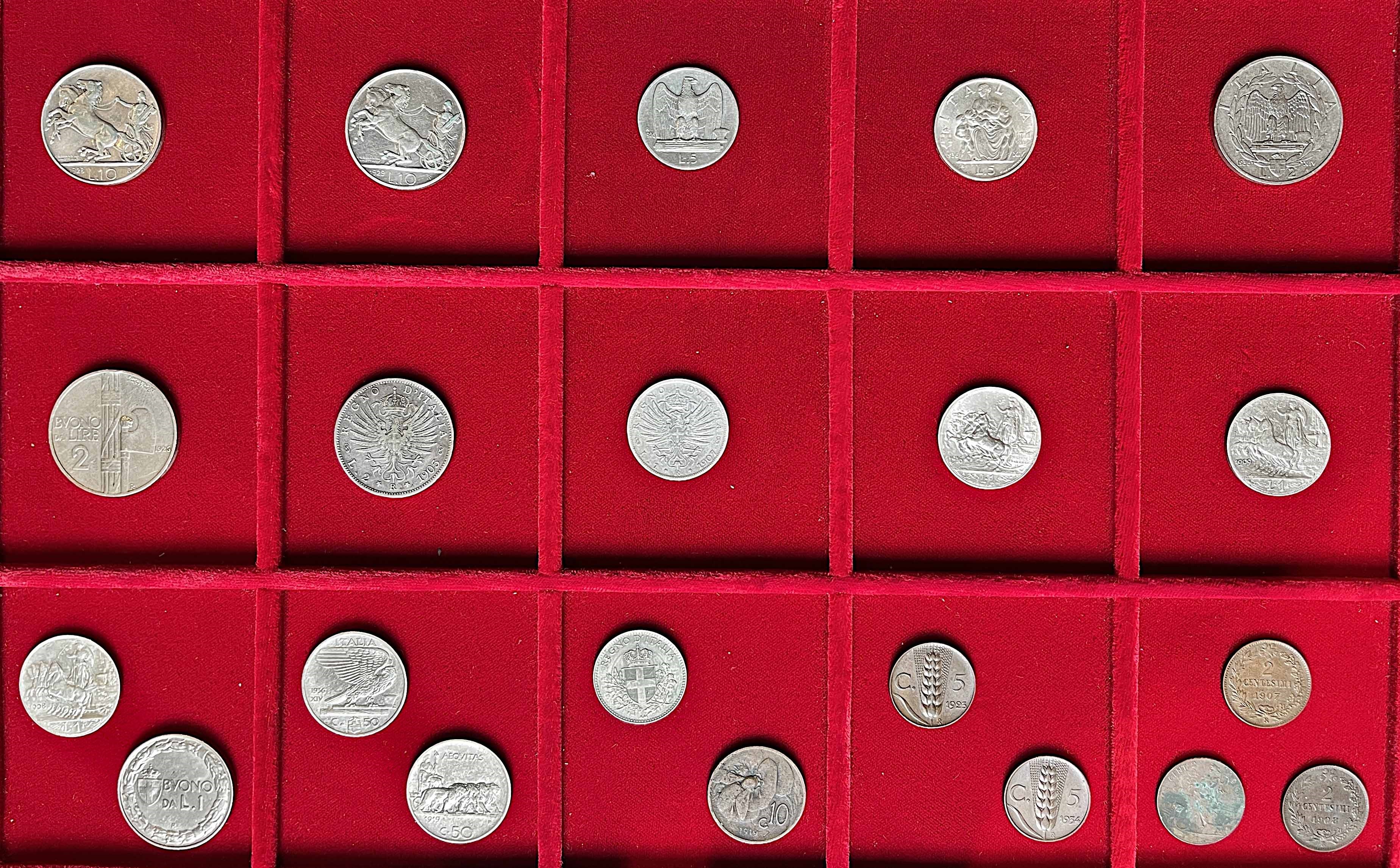 Regno D'italia. Lotto di 21 Monete.