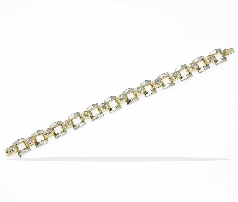 Gold and diamond bracelet  - Auction Fine Jewels - Cambi Casa d'Aste