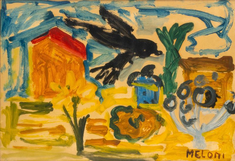 Gino Meloni - Rondine e Paesaggio