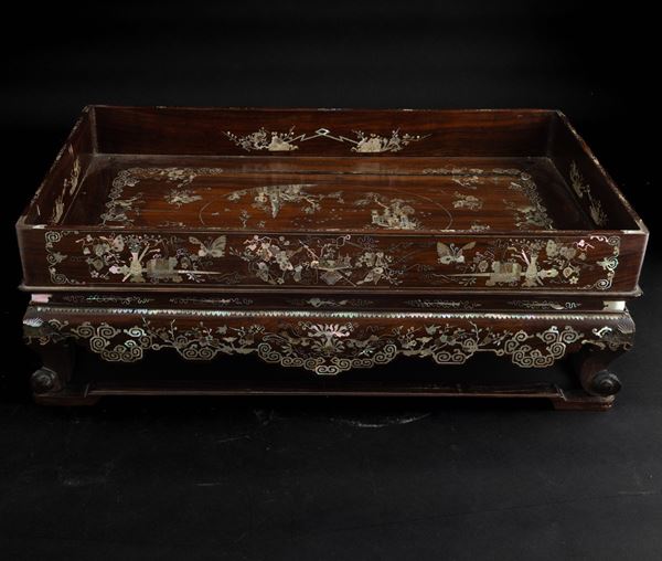 A wooden tray, China, Qing Dynasty