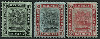 1908/20, Brunei, Watermark Multiple “ca”