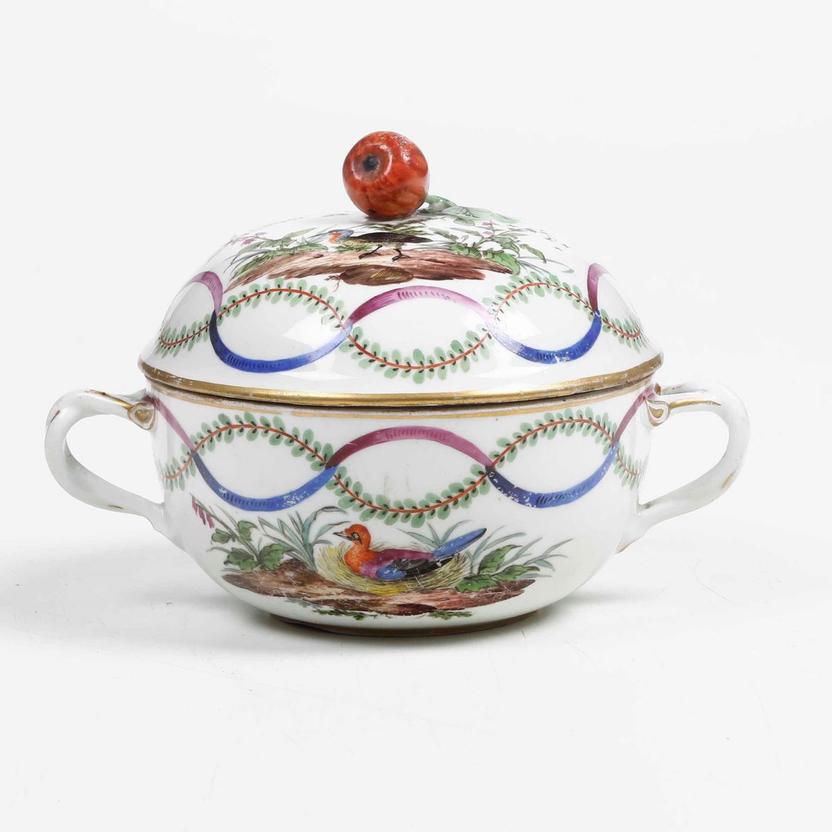 Tazza da Brodo con Coperchio.vienna, Manifattura Imperiale, Terzo Quarto del XVIII Secolo,decoraz...