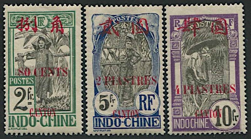 1919, Canton, stamps of Indochina  - Asta Storia Postale e Filatelia - Cambi Casa d'Aste