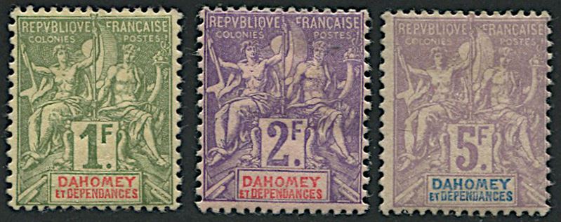 1899/1905, Dahomey, set of seventeen  - Asta Storia Postale e Filatelia - Cambi Casa d'Aste