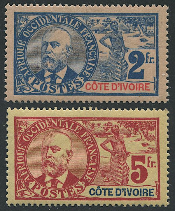 1906/07, Ivory Coast, complete set of fifteen