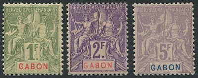 1904/07, Gabon, Set Of Seventeen