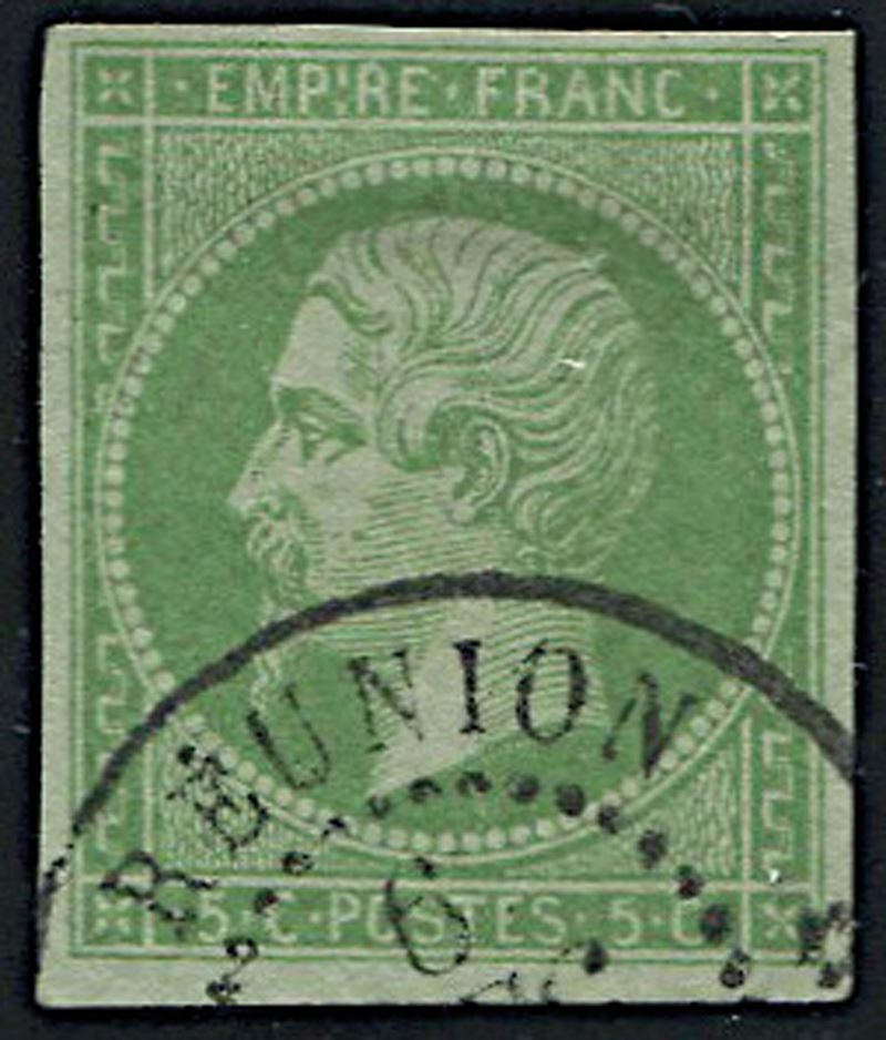 1871, French Colonies, 5 cent. yellow green  - Auction Philately - Cambi Casa d'Aste