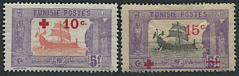 1915/18, Tunisia, three sets  - Auction Philately - Cambi Casa d'Aste