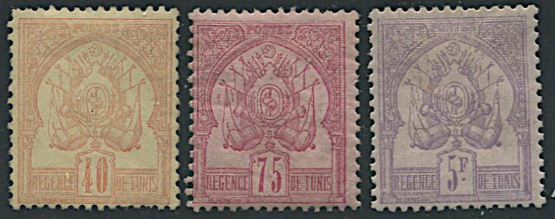 1888/97, Tunisia, “Thin numerals”  - Asta Filatelia - Cambi Casa d'Aste