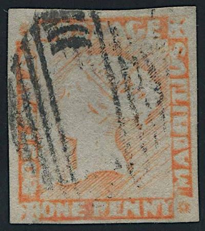 1856/58, Mauritius, 1 D. Red
