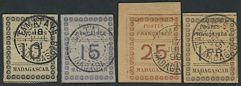 1891, Madagascar, imperforated  - Auction Philately - Cambi Casa d'Aste