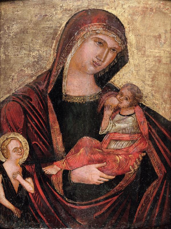 Paolo Veneziano - Madonna con Bambino e San Giovannino