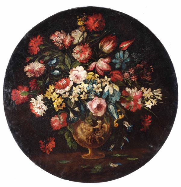 Andrea Scacciati - Probabile XX secolo Nature morte con vasi di fiori