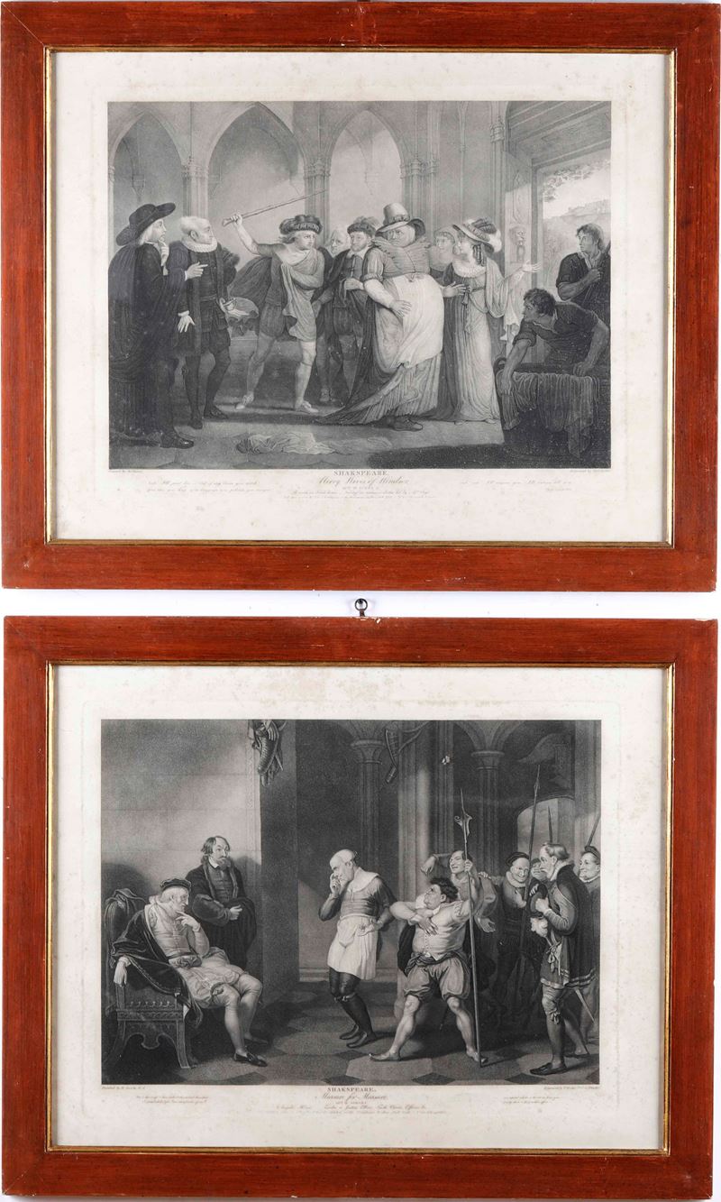 Thomas Ryder, James Durno, C.G. Playter stampe a soggetto shakspeariano... London, 1798/1801  - Asta Stampe, Vedute e Carte Geografiche - Cambi Casa d'Aste