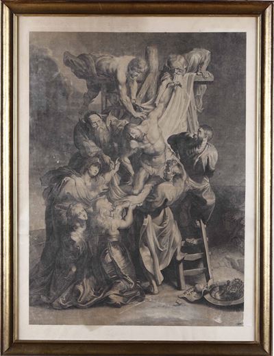Anonimo - Soggetto Religioso Deposizione dalla Croce...secolo XIX
