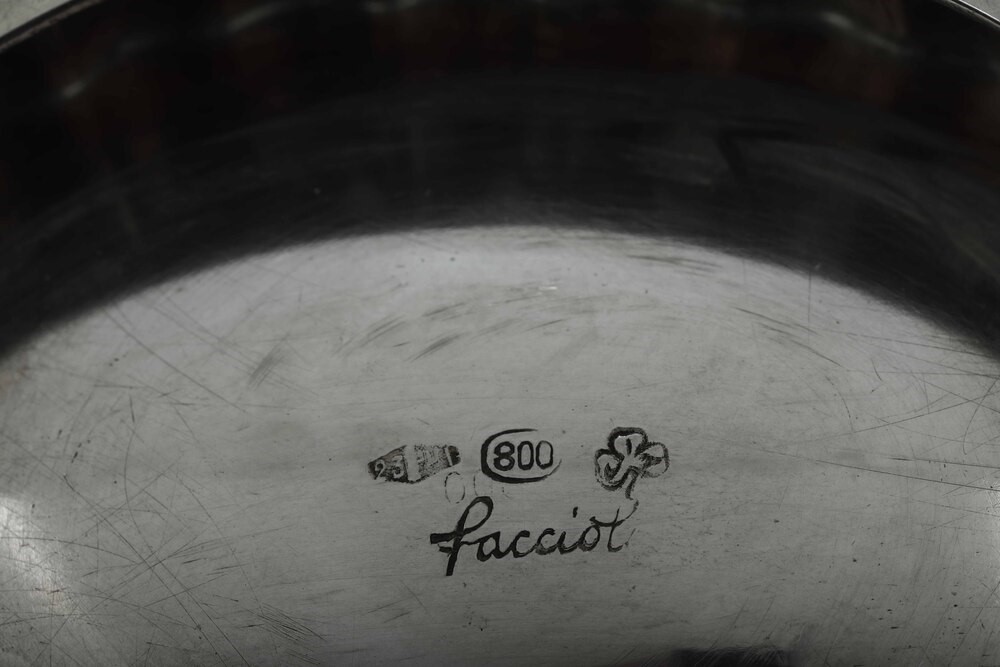 Servizio da Tè-caffè Decò. Argenteria Artistica Milanese, Marchi con Fascio Littorio in Uso da 19...
