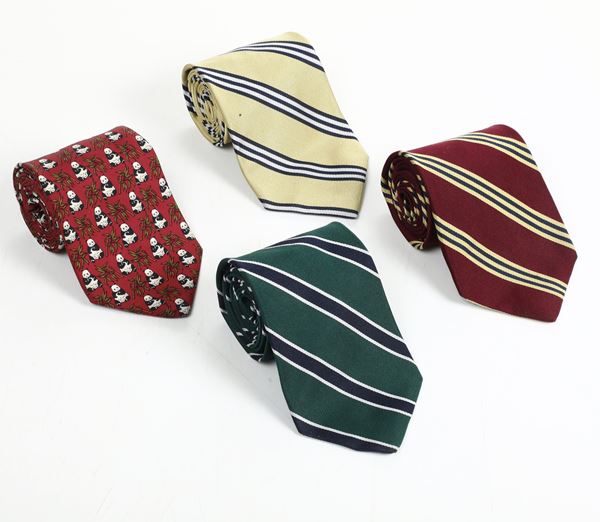 Brooks Brothers Lotto di 4 cravatte vintage