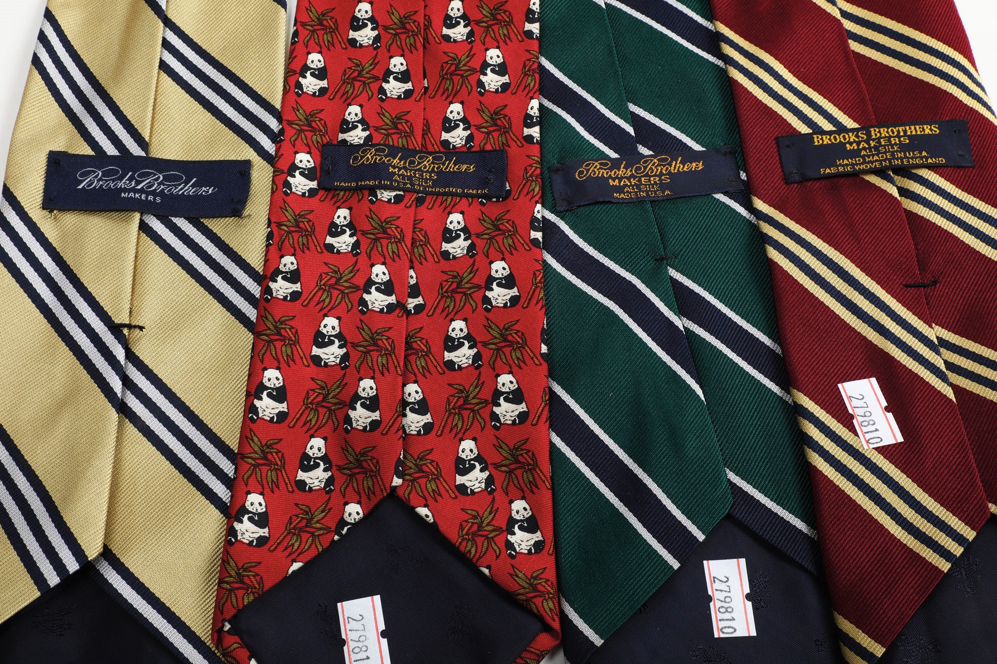 Brooks Brothers Lotto di 4 Cravatte Vintage