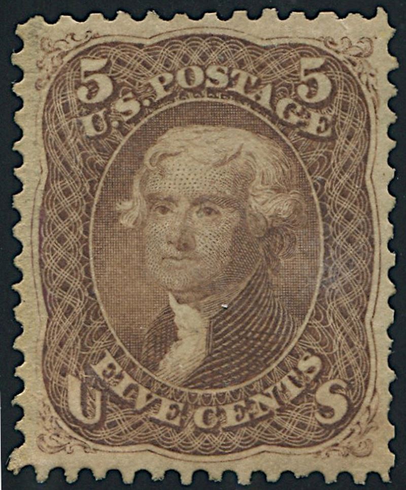 1861/66, United States, 5 cent. brown  - Asta Storia Postale e Filatelia - Cambi Casa d'Aste