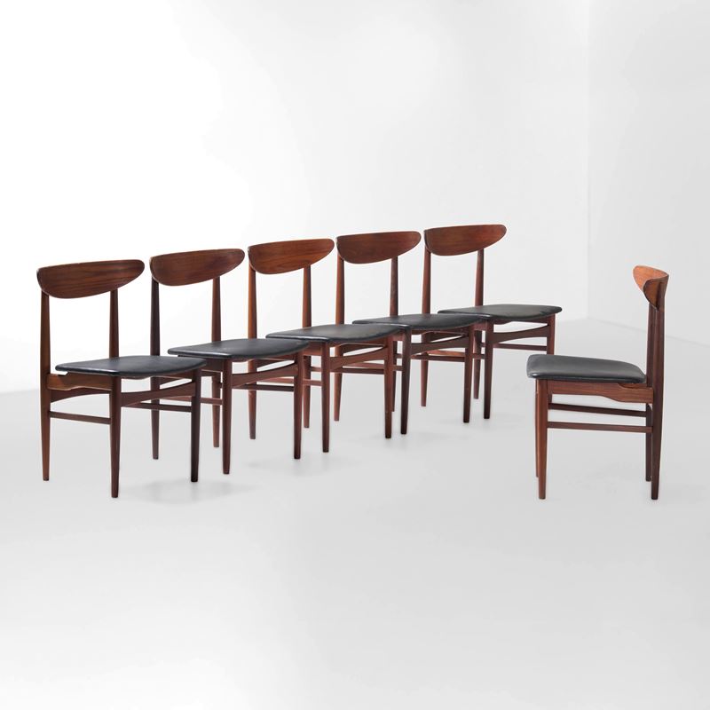 Ole Wanscher : Sei sedie  - Auction Design Lab - Cambi Casa d'Aste