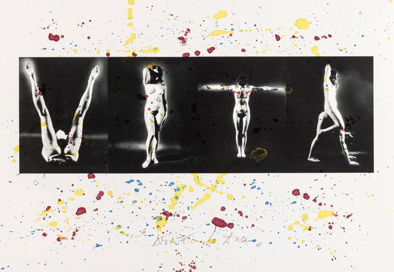 Nino Lo Duca : Vita, dalla serie Le mie modelle (Alfabeto Umano)  (1974 
stampata 2020
)  - stampa digitale su carta con intervento pittorico - Asta Fotografia - Cambi Casa d'Aste
