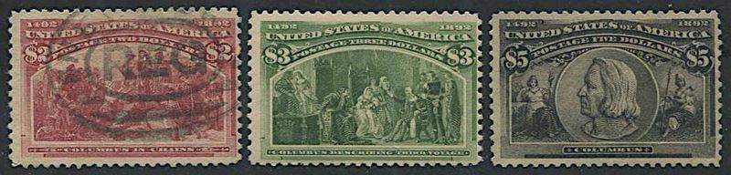 1893, United States, Columbian Exposition issue  - Asta Storia Postale e Filatelia - Cambi Casa d'Aste
