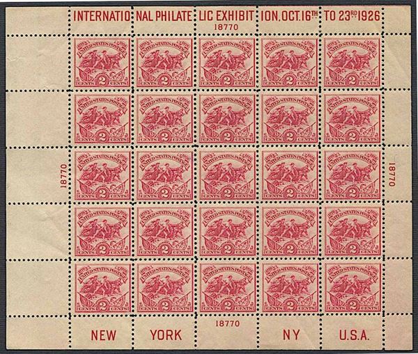 1926, United States, International Philatelic Exhibition issue