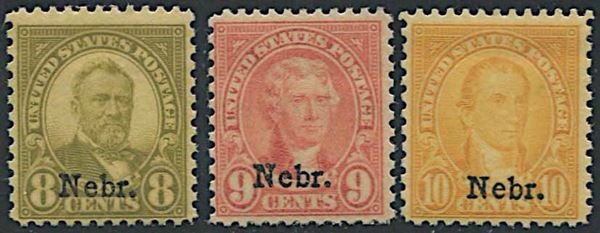 1929, United States, overprinted “Nebr.”