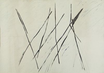 Segni prealfabetici (tecnica mista su carta), 1986