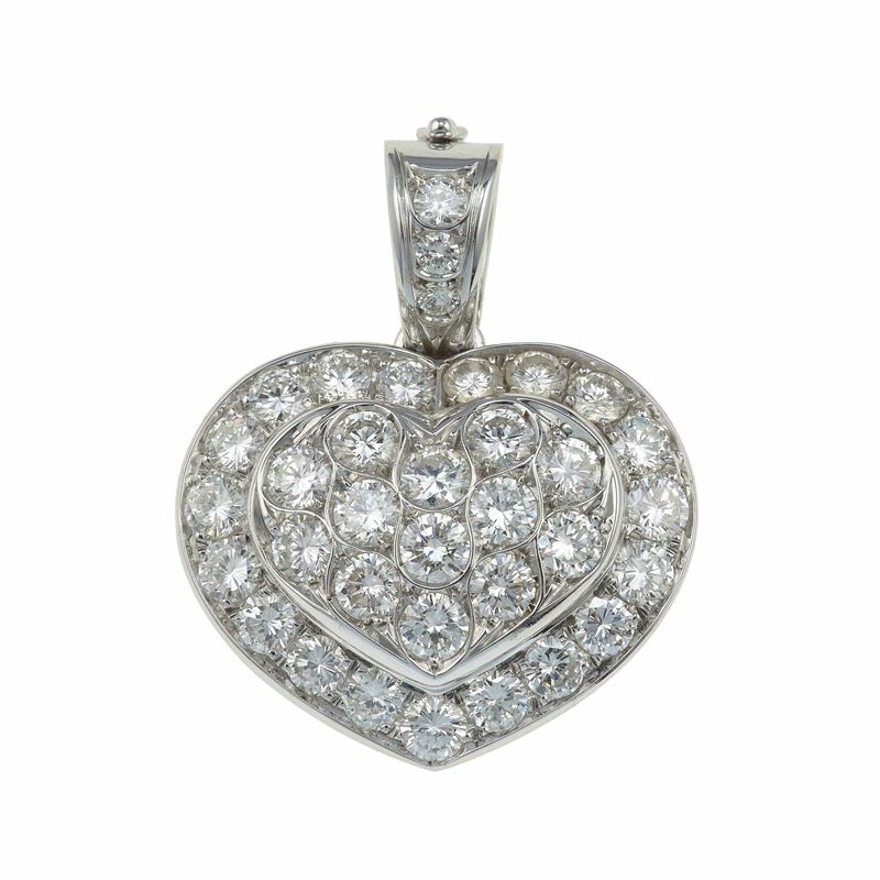 Diamond and gold pendant  - Auction Fine Jewels - Cambi Casa d'Aste