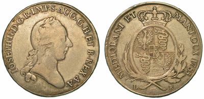 Milano. Giuseppe II D'asburgo-lorena, 1780-1790. Scudo 1785.
