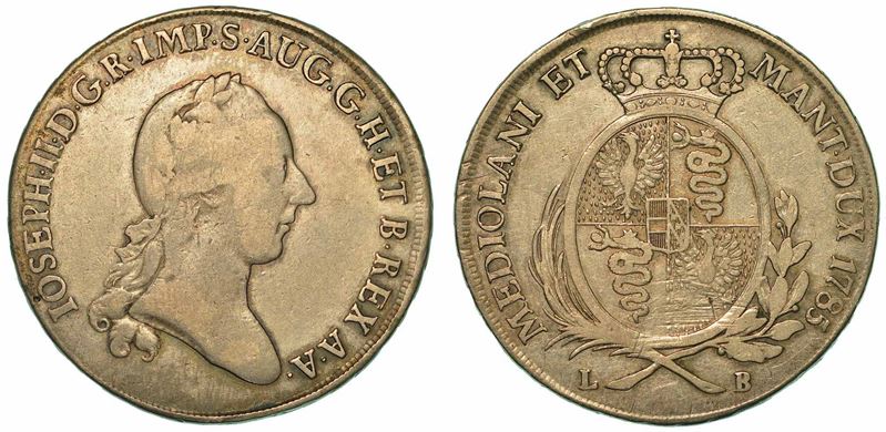 MILANO. GIUSEPPE II D'ASBURGO-LORENA, 1780-1790. Scudo 1785.  - Auction Numismatics - I - Cambi Casa d'Aste