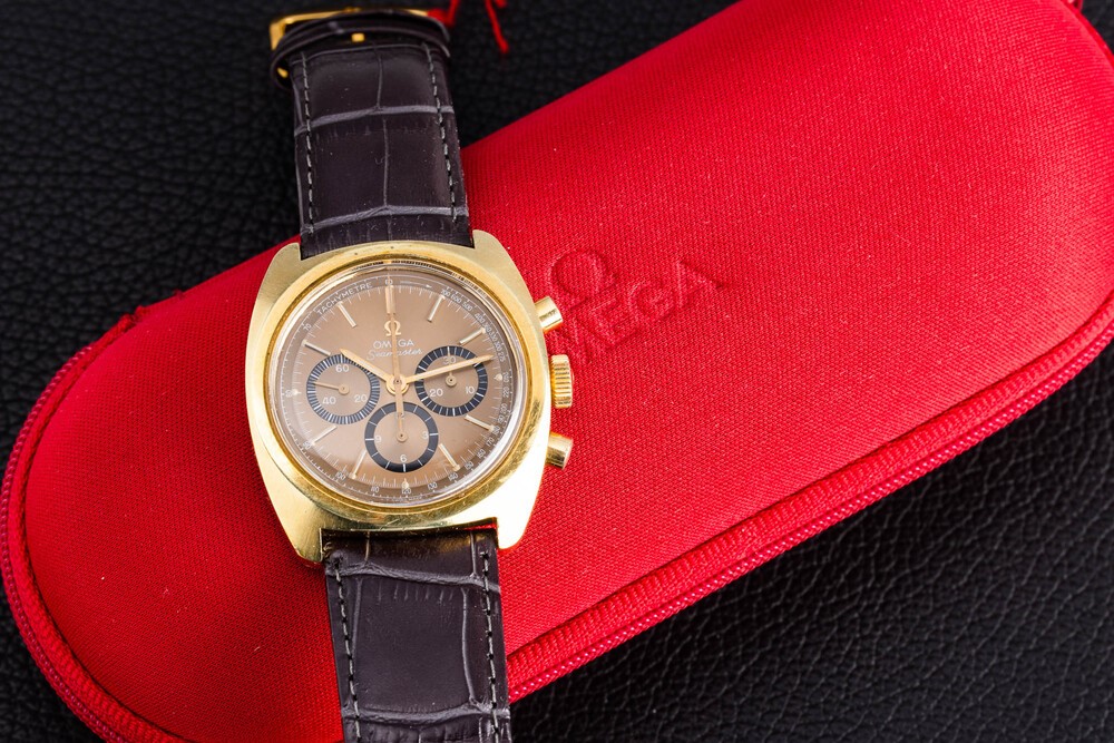 Omega - Sportivo Seamaster Ref 145.029 Chrono Tre Contatori Laminato di Forma Tonneau, Carica Man...