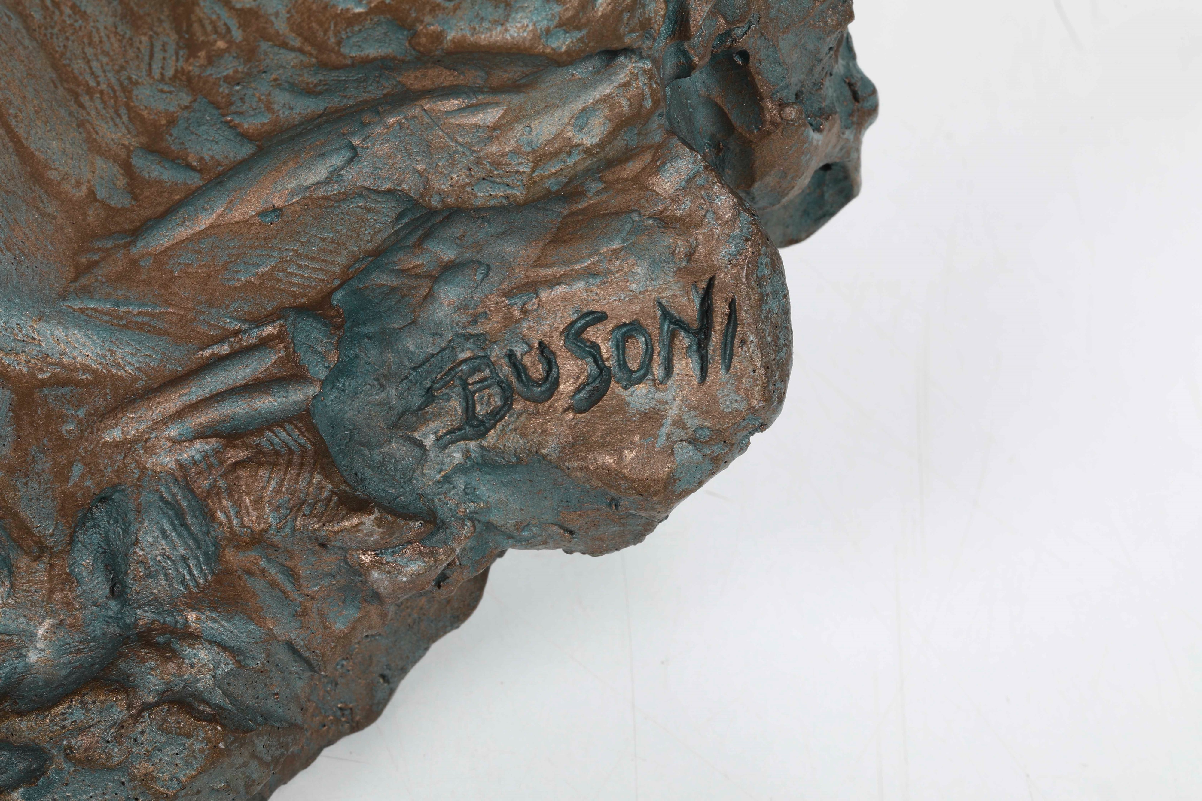 Dama in Bronzo Firmata Busoni. XIX-XX Secolo