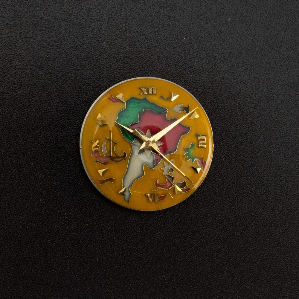 Jaeger-lecoultre - Elegante e Raro Orologio con Quadrante Cloisonnè Fatto a Mano Rappresentante i...