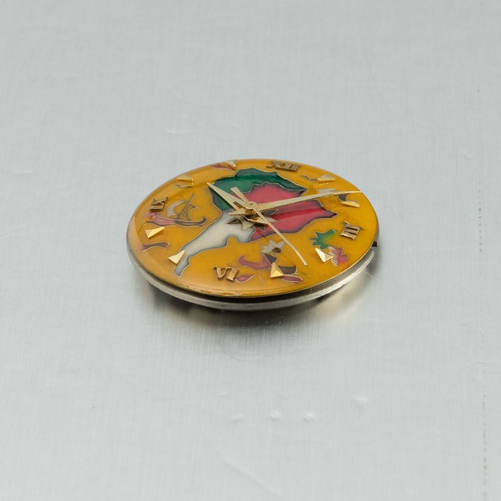 Jaeger-lecoultre - Elegante e Raro Orologio con Quadrante Cloisonnè Fatto a Mano Rappresentante i...