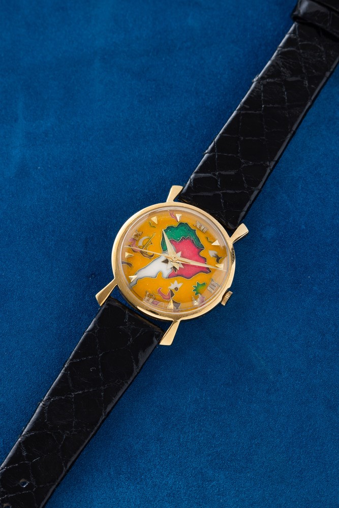 Jaeger-lecoultre - Elegante e Raro Orologio con Quadrante Cloisonnè Fatto a Mano Rappresentante i...