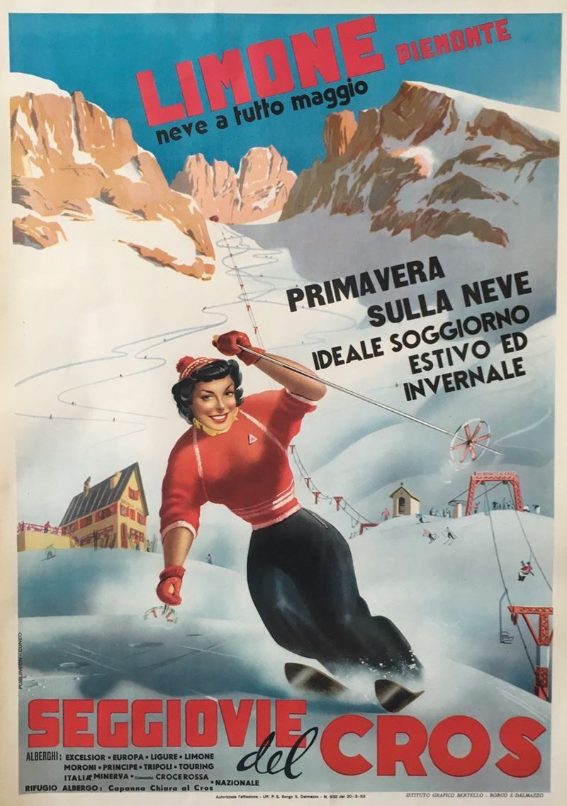 Carlo Prandoni : Limone Piemonte rosso.  - Auction POP Culture and Vintage Posters - Cambi Casa d'Aste