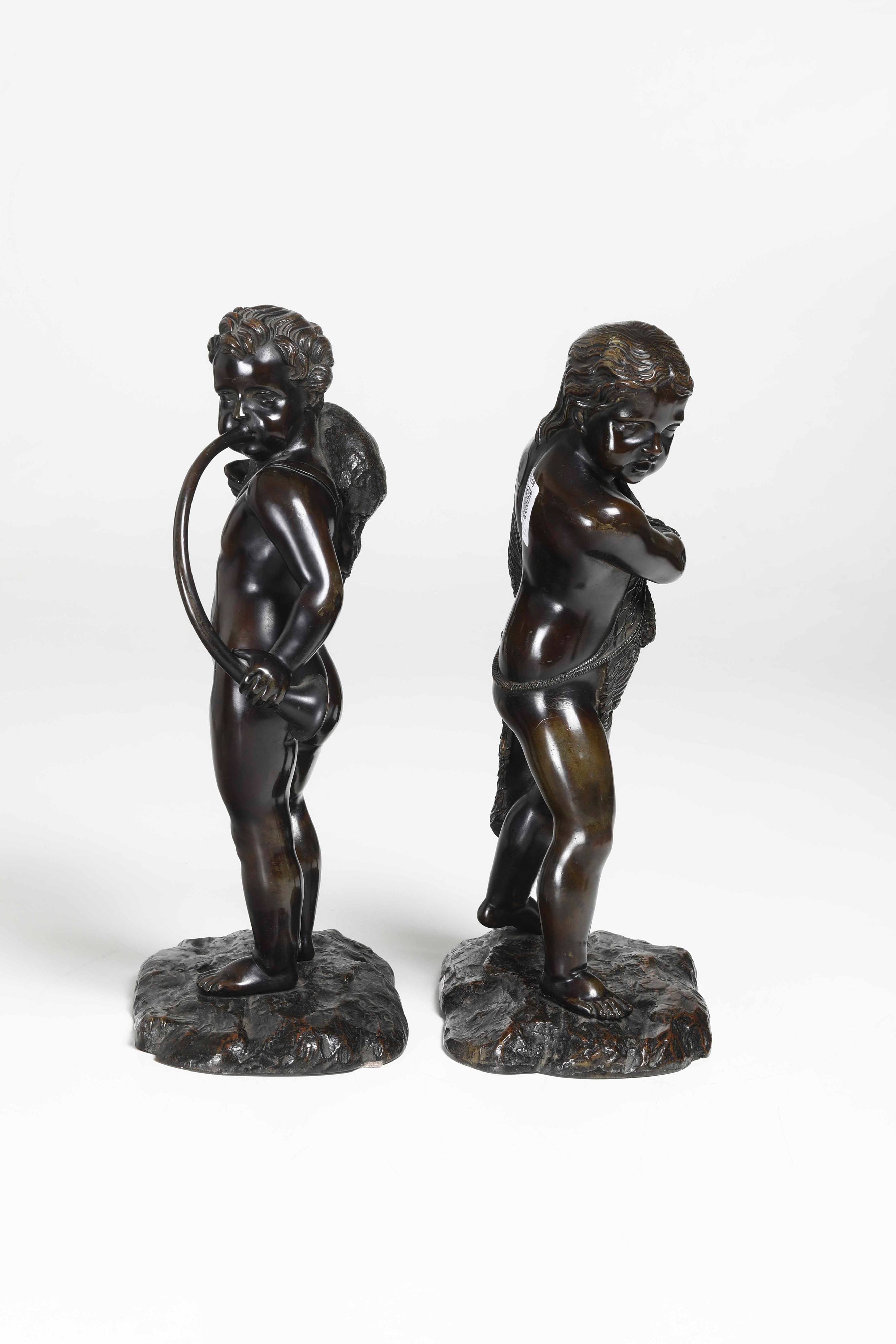 Allegorie della Pesca e della Caccia. Fonditore del XIX-XX Secolo