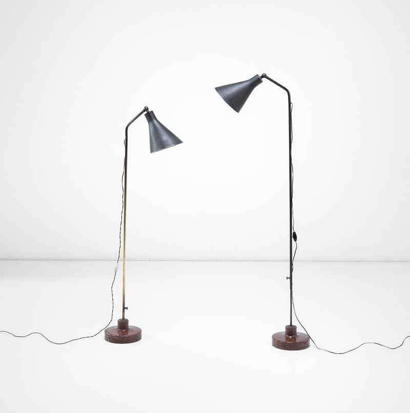 Ignazio Gardella : Due lampade da terra mod. LTE3  - Asta Fine Design - Cambi Casa d'Aste