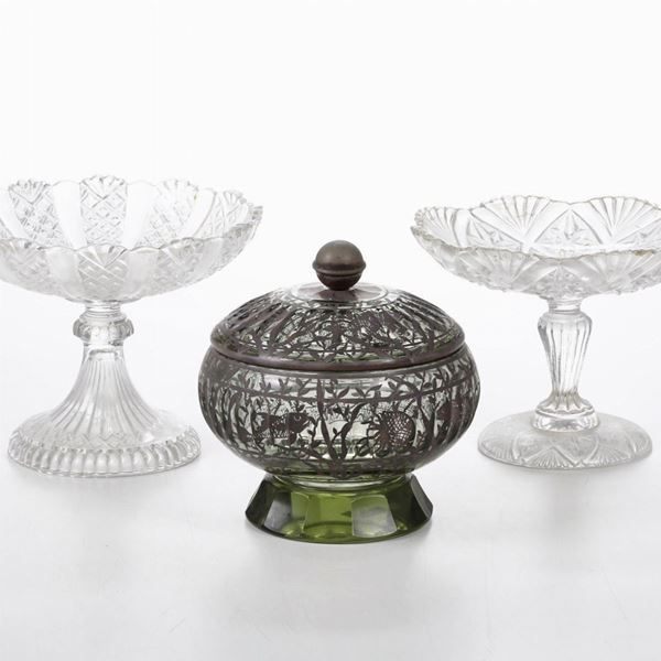 Lotto di oggetti in vetro e cristallo