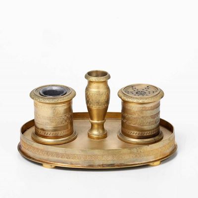 Calamaio in Bronzo Dorato. XIX Secolo